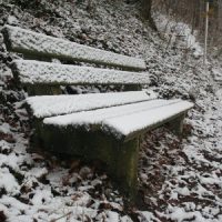 Winter 2009 - Schnee auf der Bank...