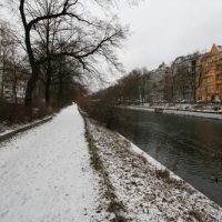 Schnee in Berlin-Kreuzberg - Landwehrkanal