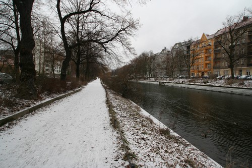 Schnee am Berliner Landwehrkanal